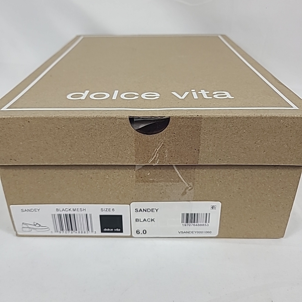 NEW Dolce Vita Sandey Black Slip On Chunky Block Heel Dress Loafers Shoes Sz 6 - Picture 8 of 8